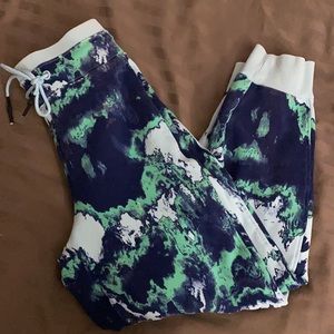 Joy Lab NWOT XS Blue/Green Tie Dye Joggers